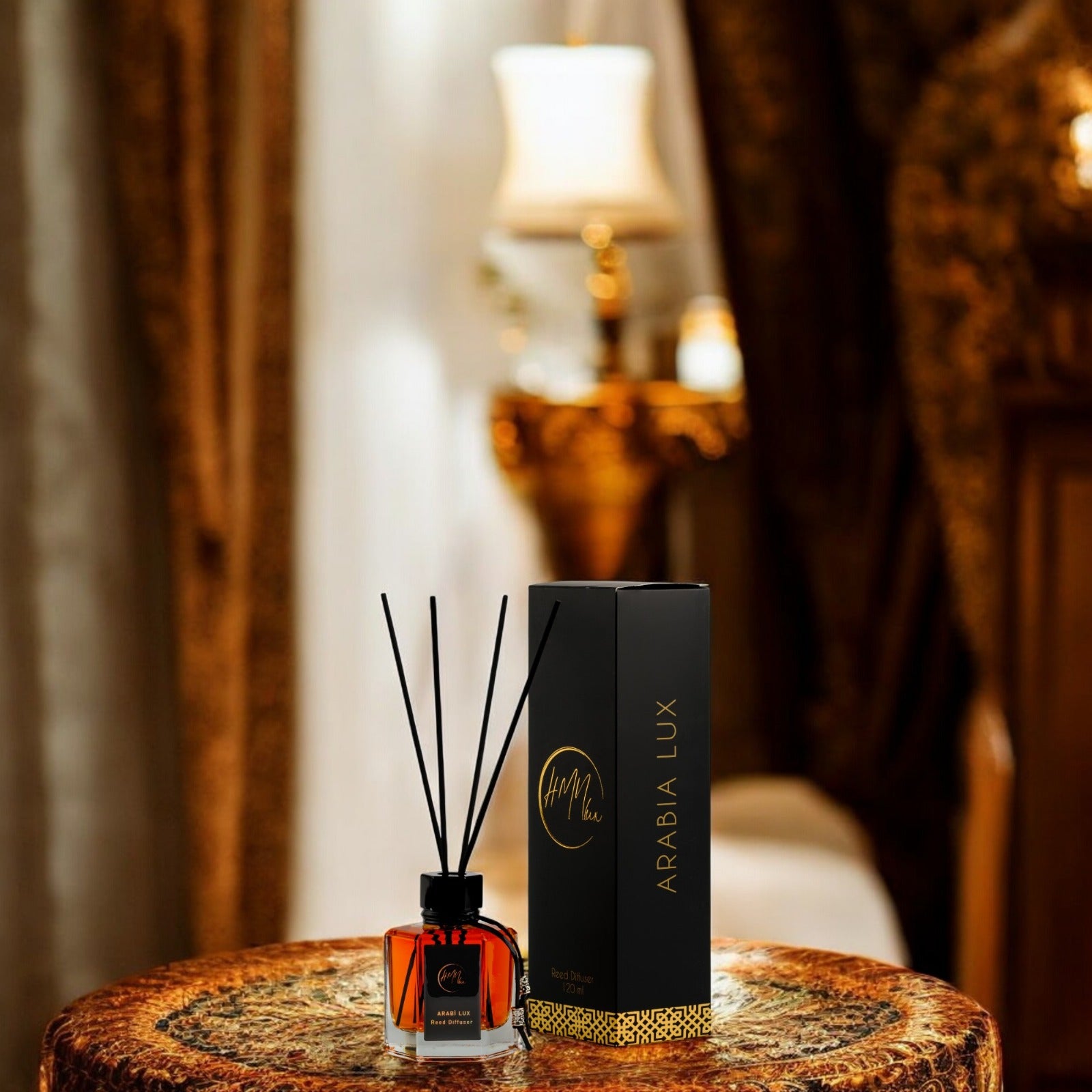HMNLUX Arabia Bambu Çubuklu Ortam Kokusu 120 ml | Kalıcı Ortam Kokusu