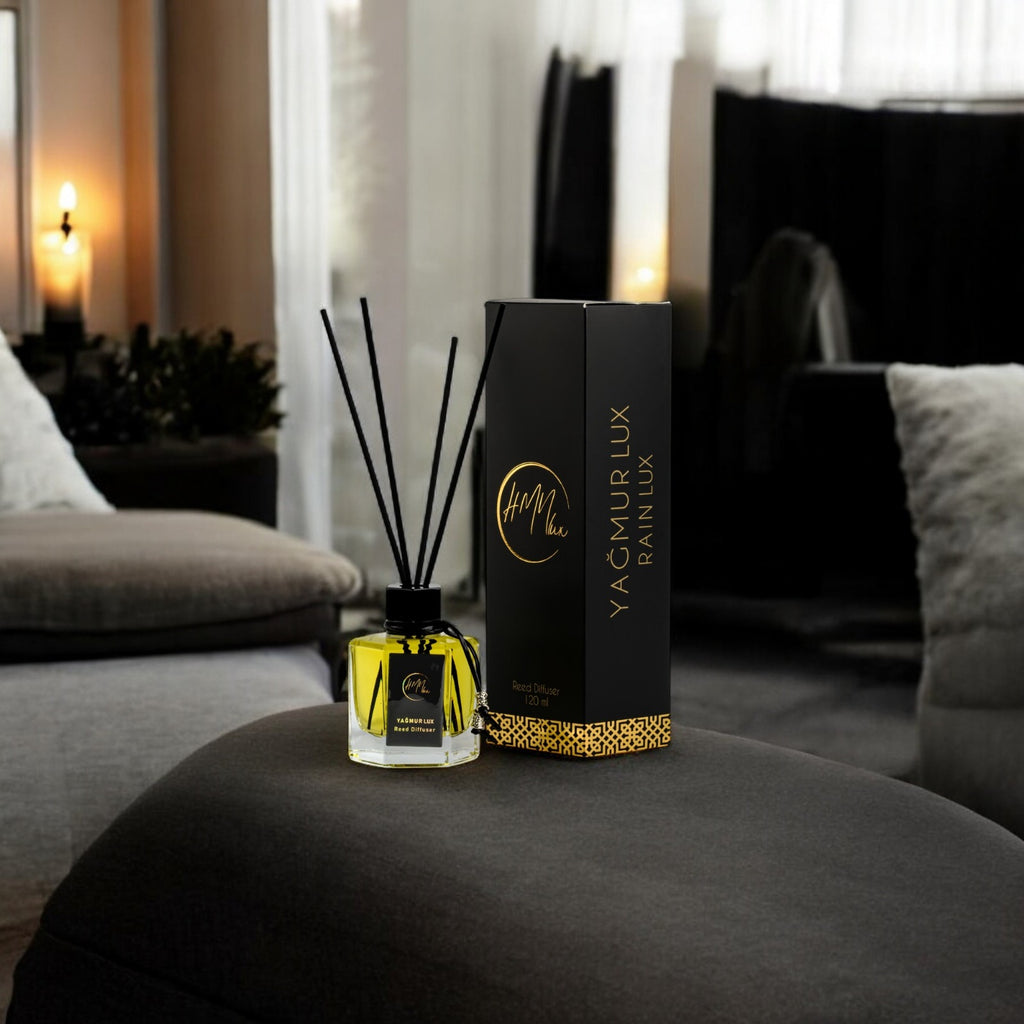 HMNLUX Yağmur Bambu Çubuklu Ortam Kokusu 120 ml | Kalıcı Ortam Kokusu