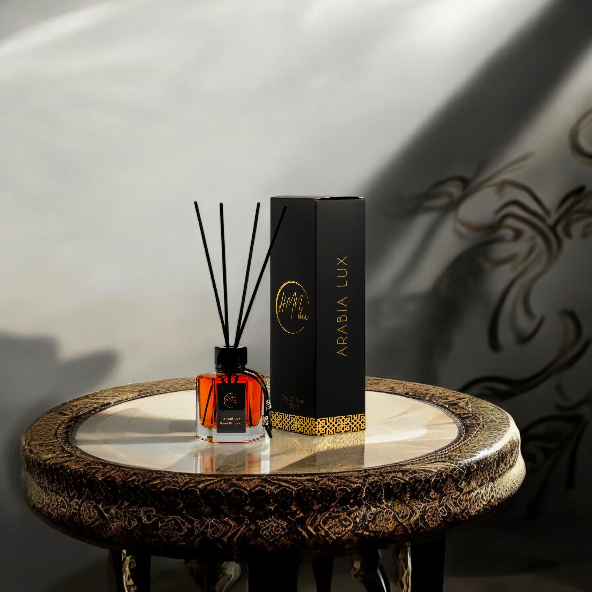 HMNLUX Arabia Bambu Çubuklu Ortam Kokusu 120 ml | Kalıcı Ortam Kokusu