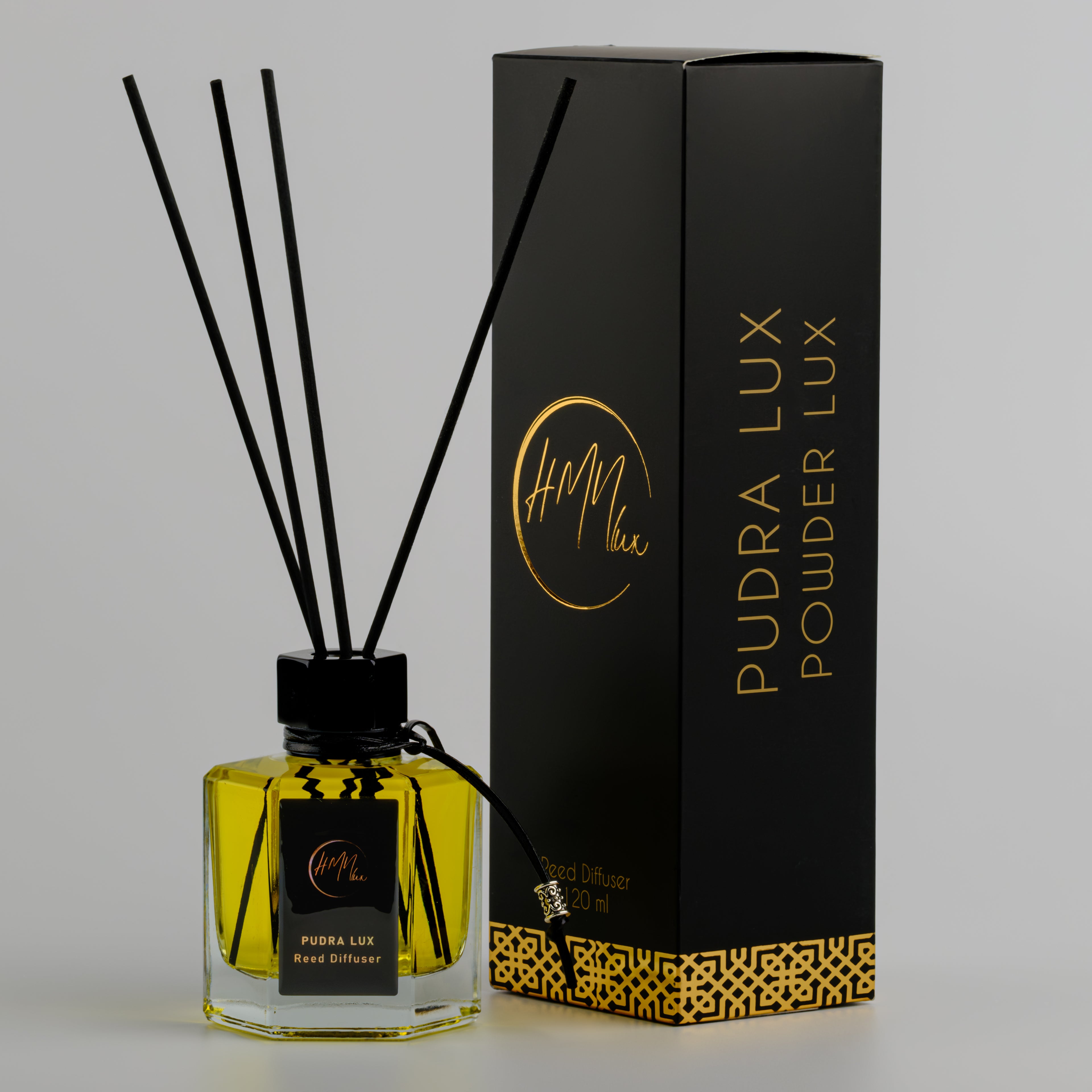 HMNLUX Pudra Bambu Çubuklu Ortam Kokusu 120 ml | Kalıcı Ortam Kokusu