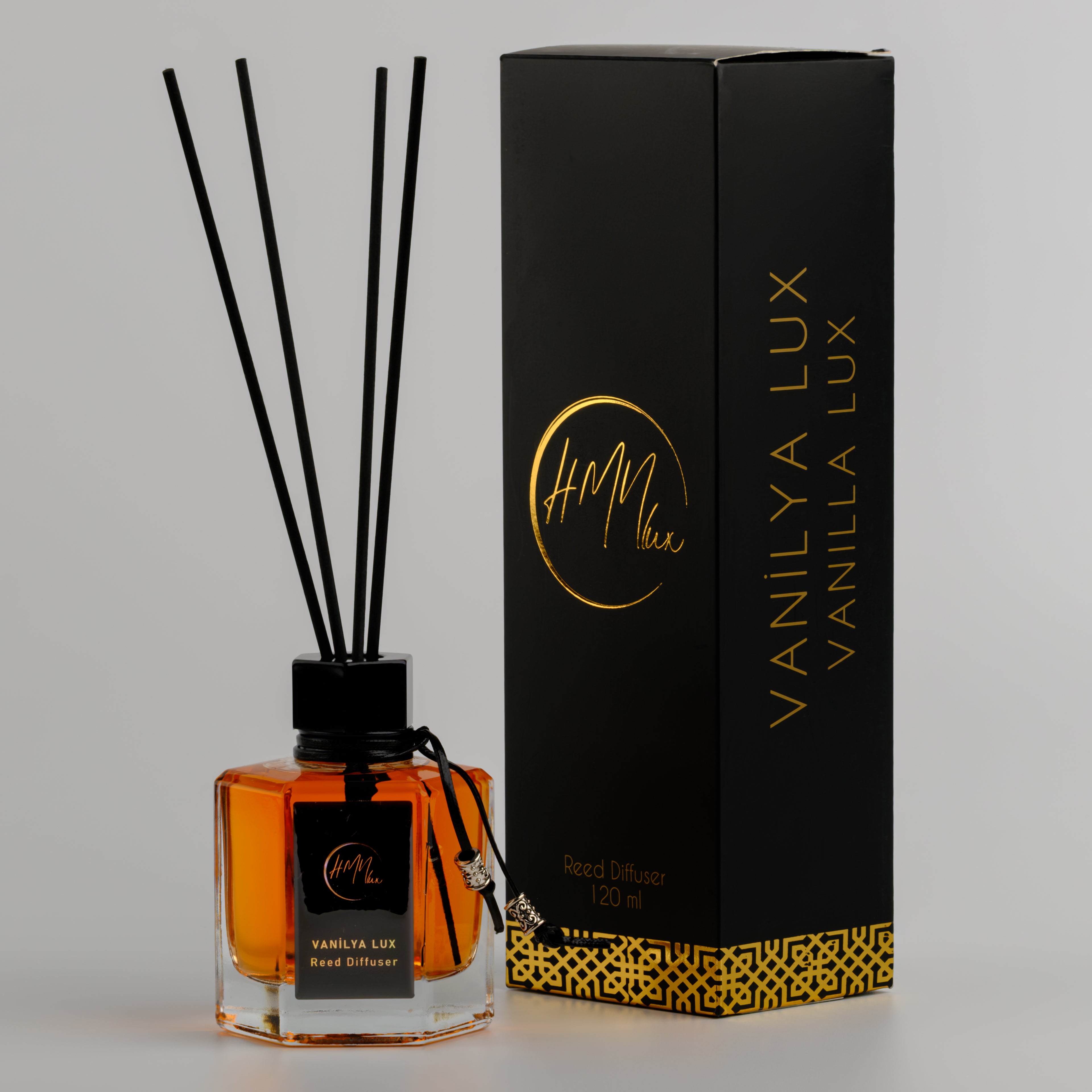 HMNLUX Vanilya Bambu Çubuklu Ortam Kokusu 120 ml | Kalıcı Ortam Kokusu